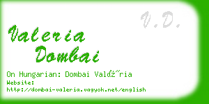 valeria dombai business card